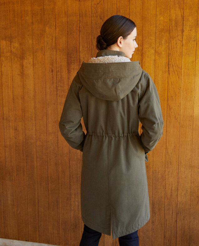 Parka con capucha Verde