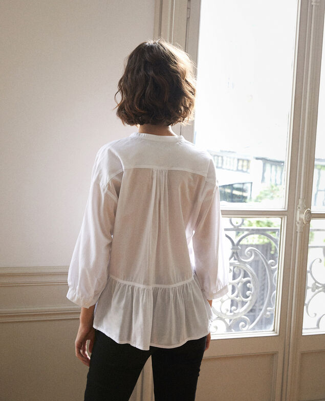 Blusa con faldón Blanco