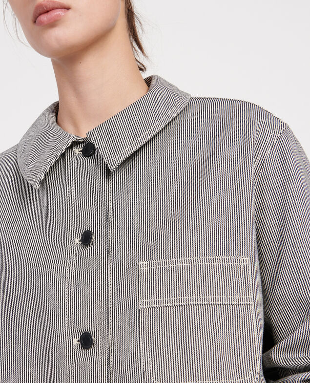 Chaqueta de trabajo de algodón Denim stripes