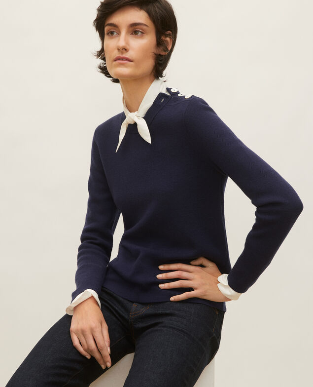 Jersey marinero de lana Maritime blue