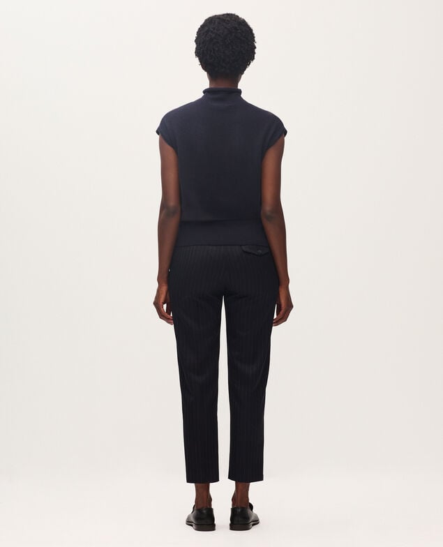 Pantalón cigarette de lana K690 st navy