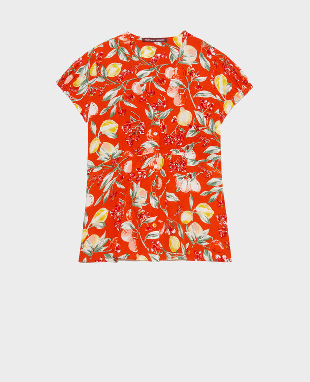 Top corto estampado 103 print orange