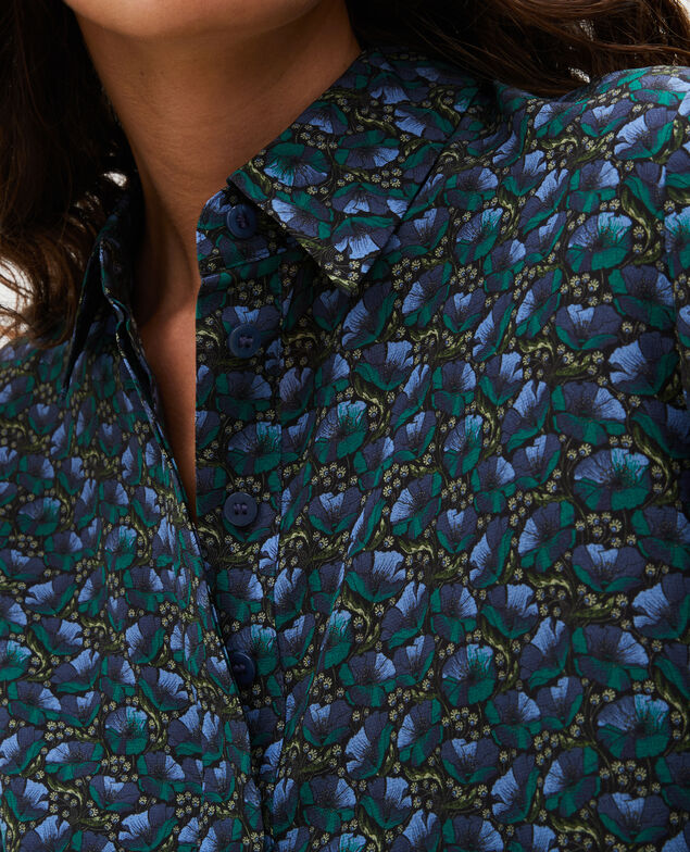 SIBYLLE - Camisa de seda con manga larga Print artdeco darkgreen