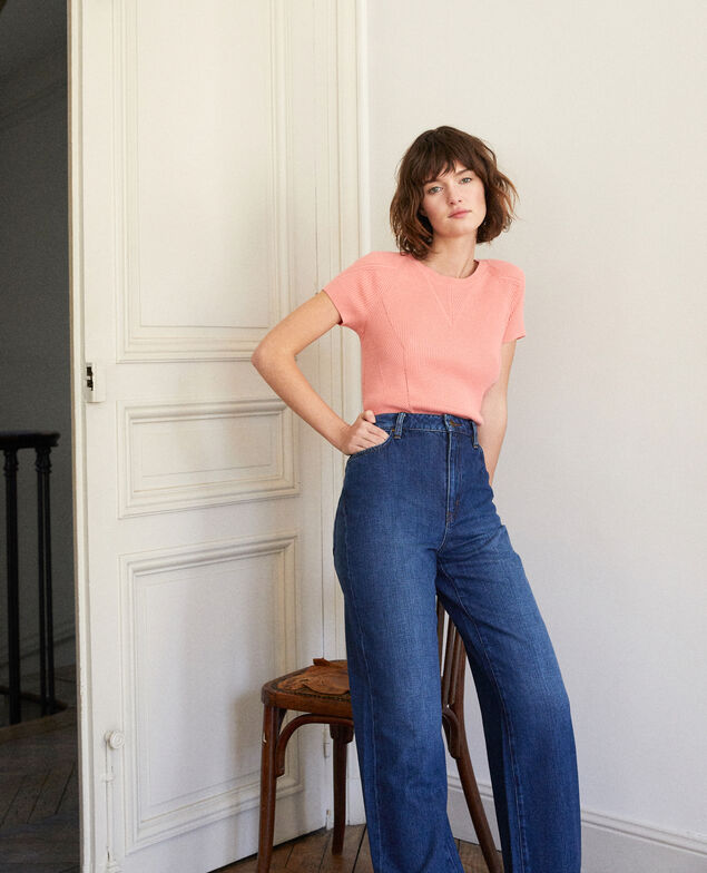 Jersey 100 % Algodón Burnt coral