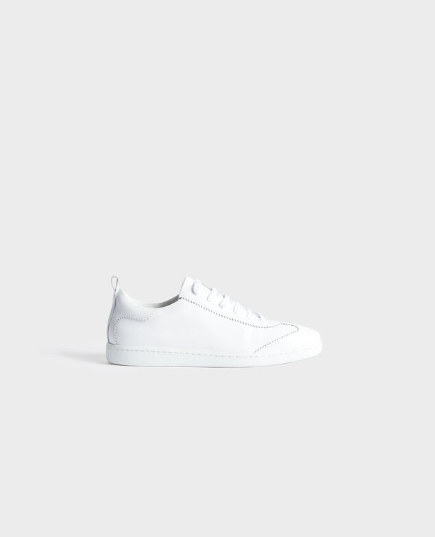 Sneakers de cuero con cordones Brilliant white