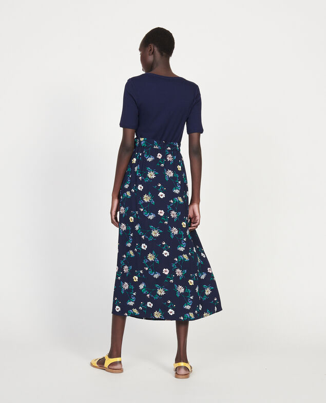 Falda de talle alto Herbier maritime maize