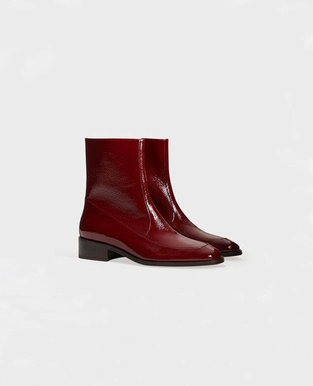  Botines ajustados de cuero Royale red