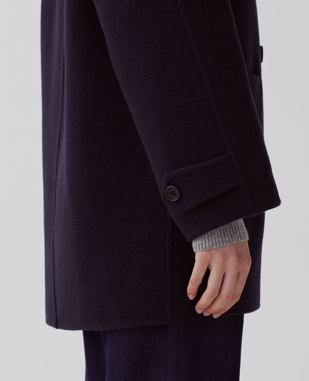 Chaquetón de longitud media de doble cara U690 navy