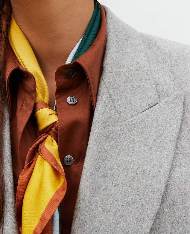 Blazer cruzado de lana Light grey melange