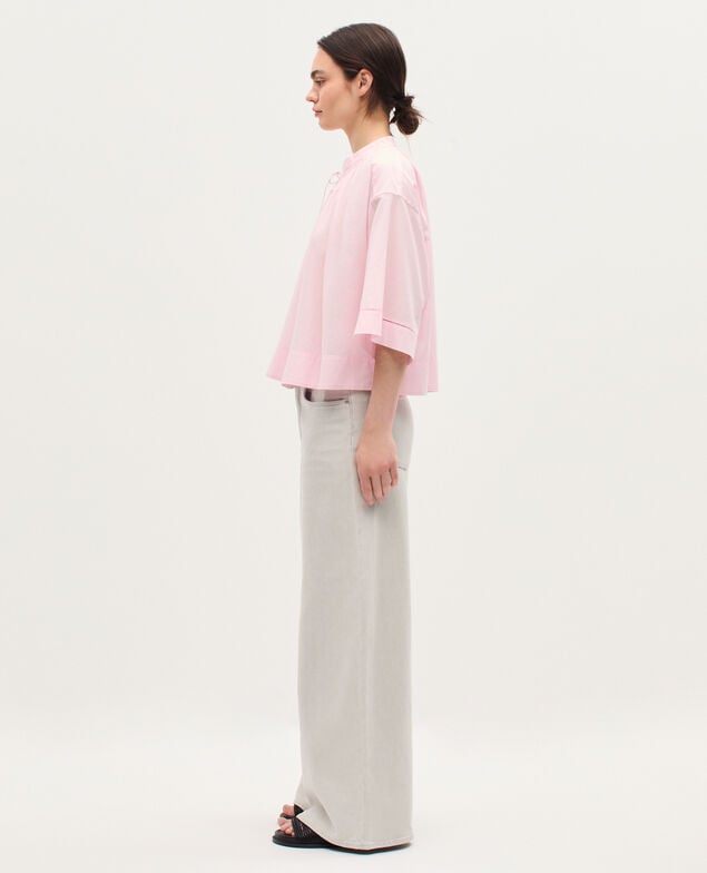 Blusa de gasa de algodón K100 bloom pink