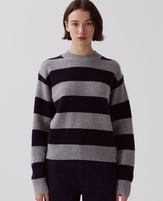 Jersey de lana I023 st navy/grey