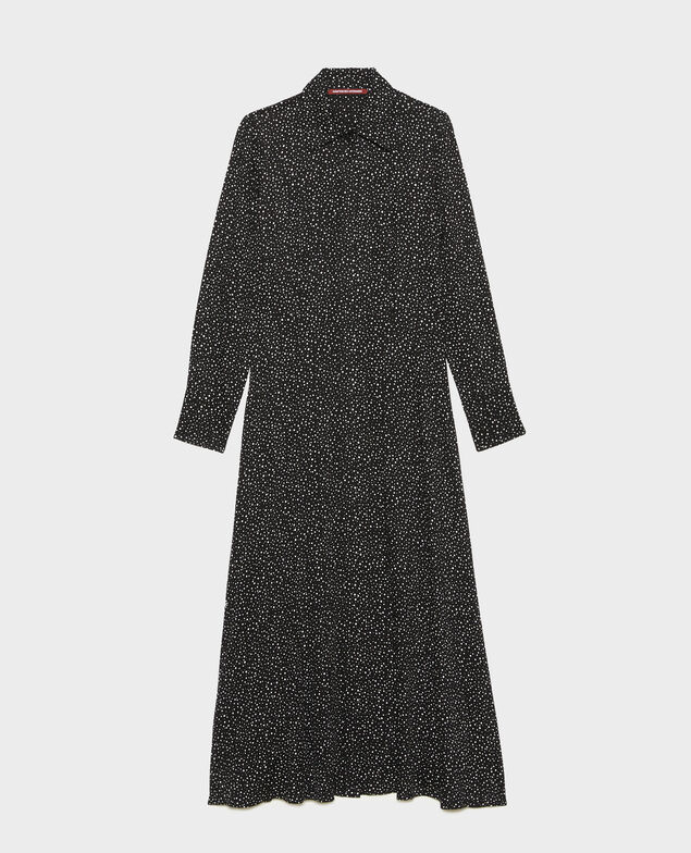 Maxi vestido largo estampado Print constellation black