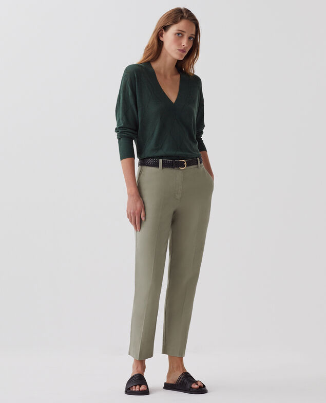 MARGUERITE - Pantalón cigarette J050 shadow gray