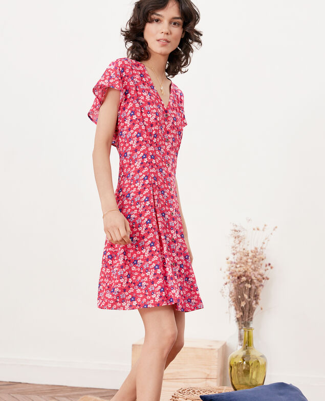 Vestido estampado Honolulu ultra pink