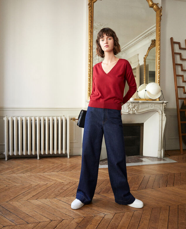 Jersey de lana merino Rio red