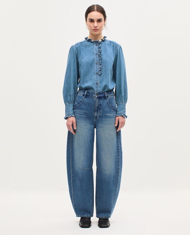 Jeans barrel - CHARLIE K670 mid dark vintage