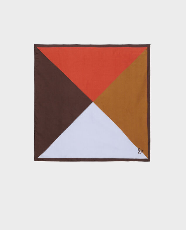 Foulard cuadrado de seda Blue heron