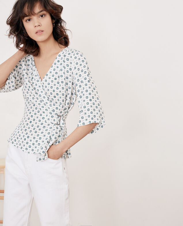 Blusa estampada con lazo Dandelion kaolin