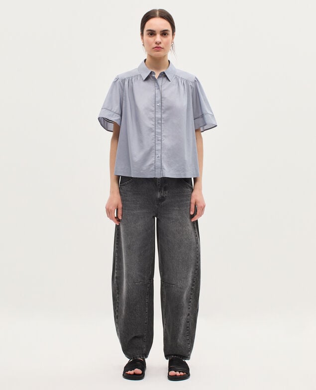 Camisa de gasa de algodón K040 tradewinds gray