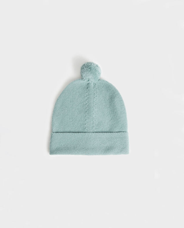 Gorro de cachemir con pompón Chinois green