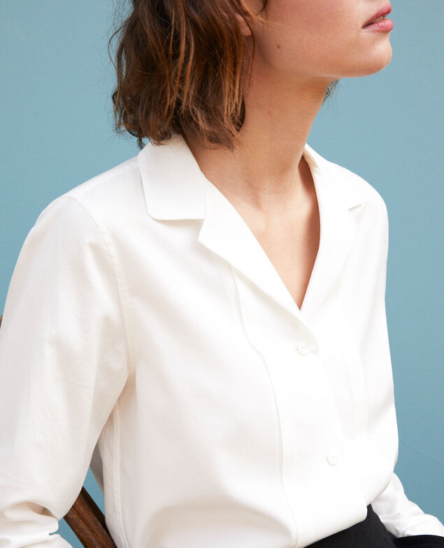 Camisa cuello militar Blanco