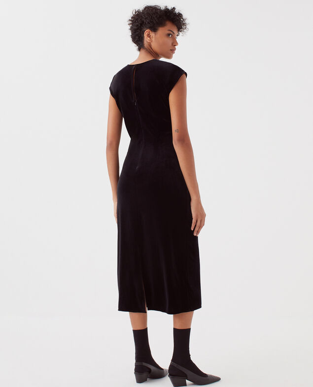 Vestido largo de terciopelo H091 black beauty