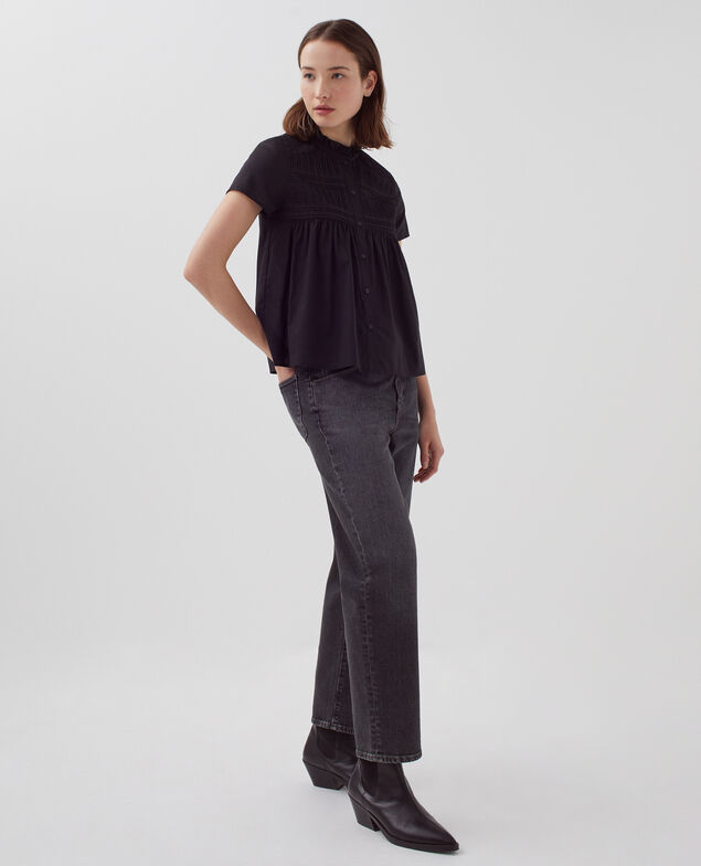 Blusa de manga corta H091 black beauty