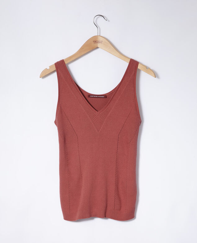 Camiseta de tirantes de algodón Rojo