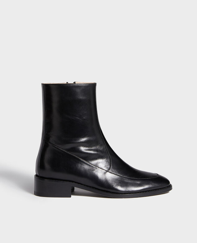 Botas ajustadas de cuero Black beauty