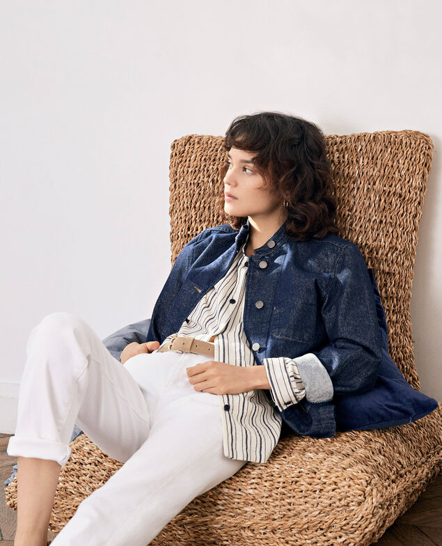 Chaqueta vaquera con cuello estilo militar Indigo