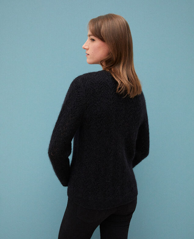 Cárdigan con mohair Noir