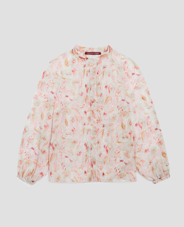 Blusa fluida de manga larga H510 window green