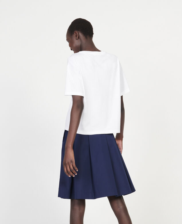 Camiseta oversize de algodón mercerizado Optical white