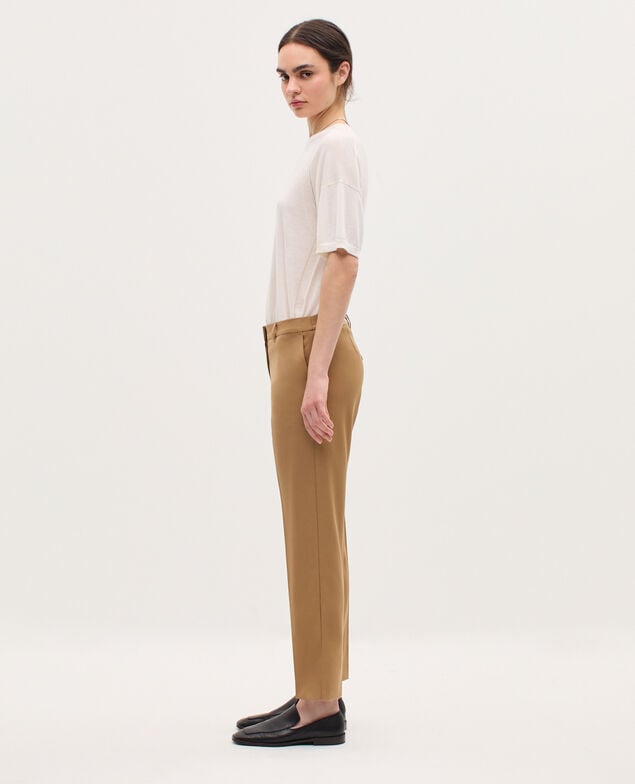 Pantalón cigarette de lana K341 oak brown