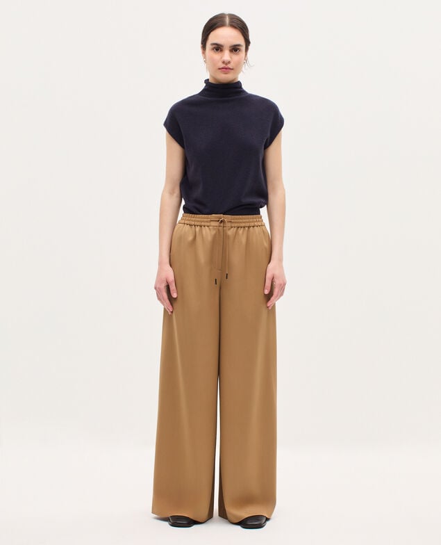 YVONNE - Pantalón amplio con pinzas K341 oak brown
