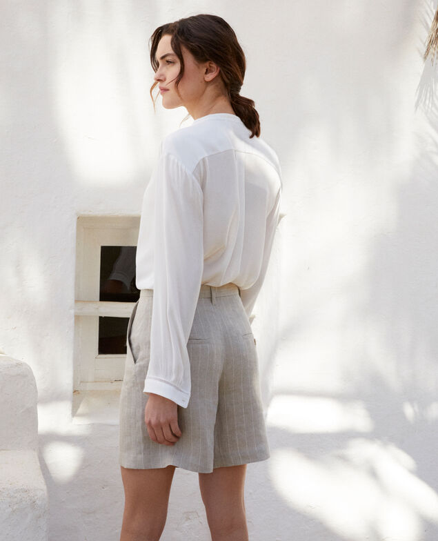  Short de lino Natural linen/off white