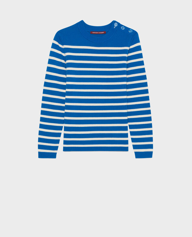 MADDY - Jersey marinero de lana merina 84 stripe blue