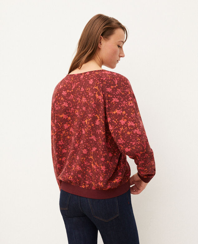 Blusa con escote de pico Rojo