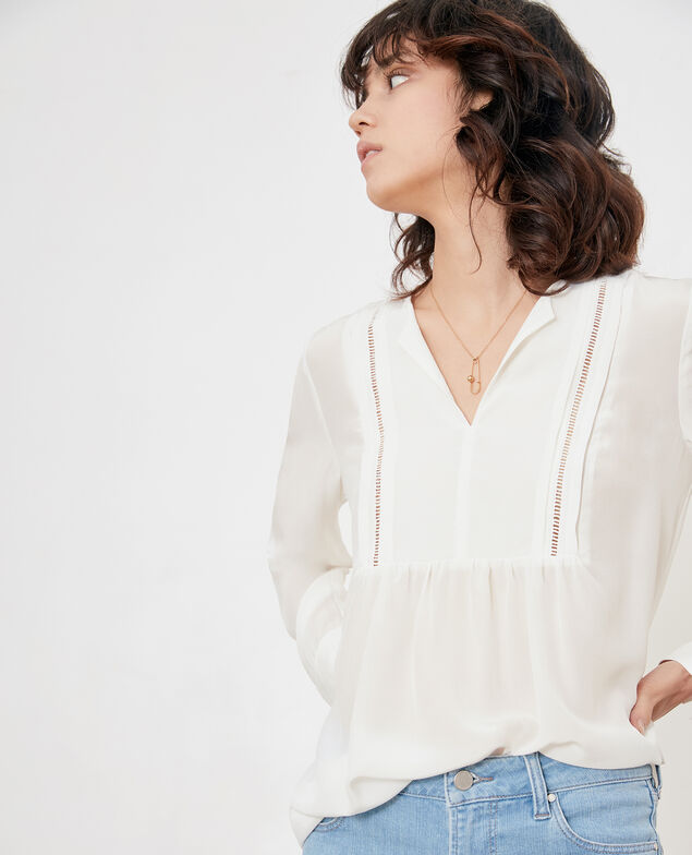 Blusa de seda Off white