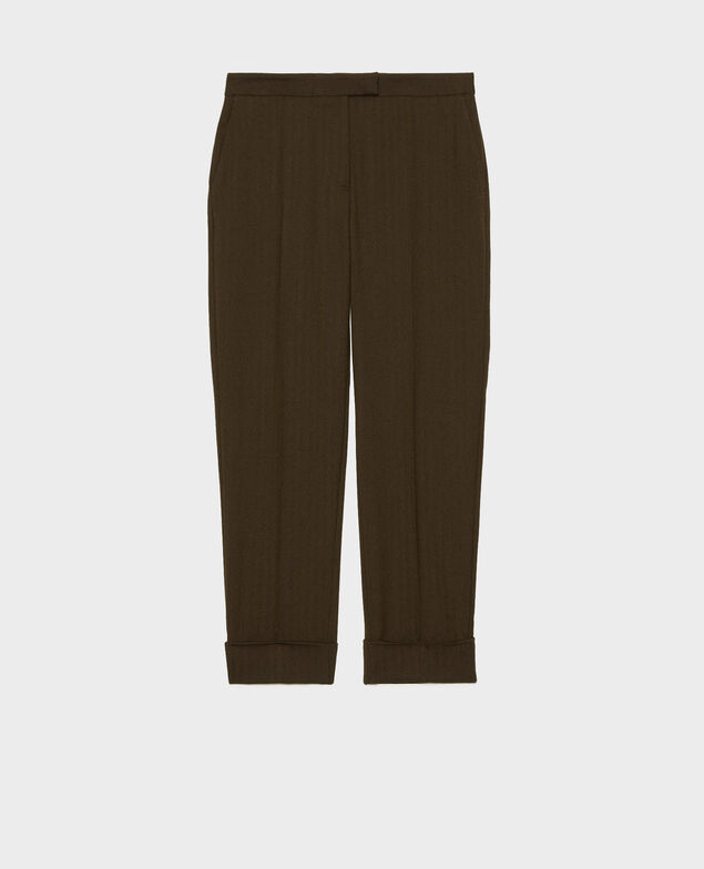 MARGUERITE - Pantalón cigarette Military green
