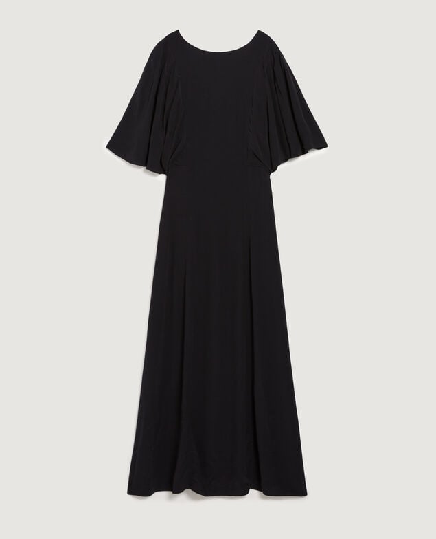 Vestido largo fluido H091 black beauty