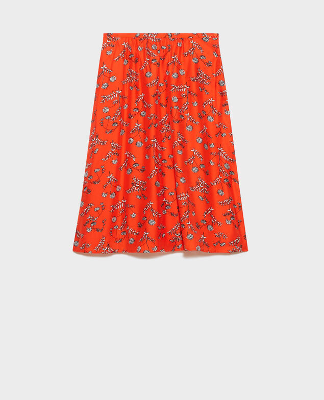 Falda de seda de talle alto Coronille spicy