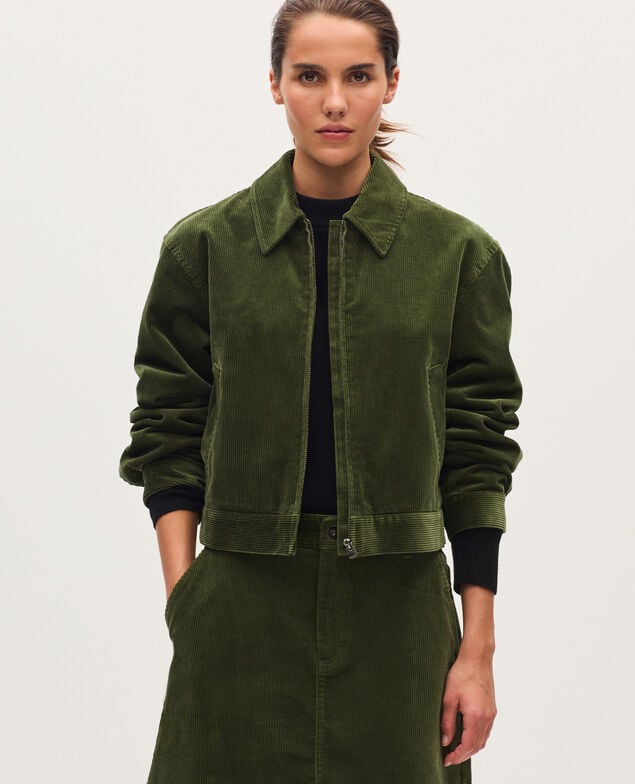 Cazadora de pana U550 green