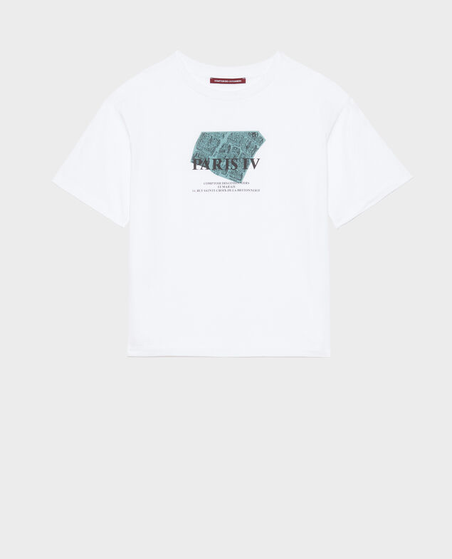 Camiseta de algodón manga corta Treillis