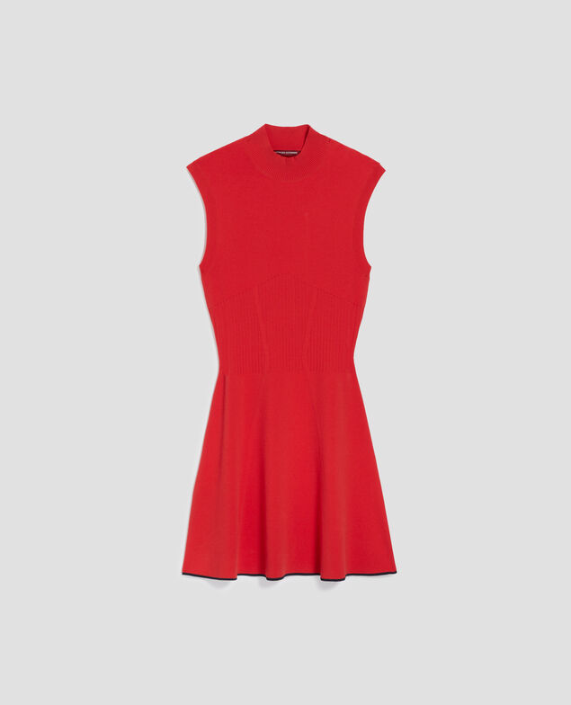 Vestido corto de punto J240 paprika orange