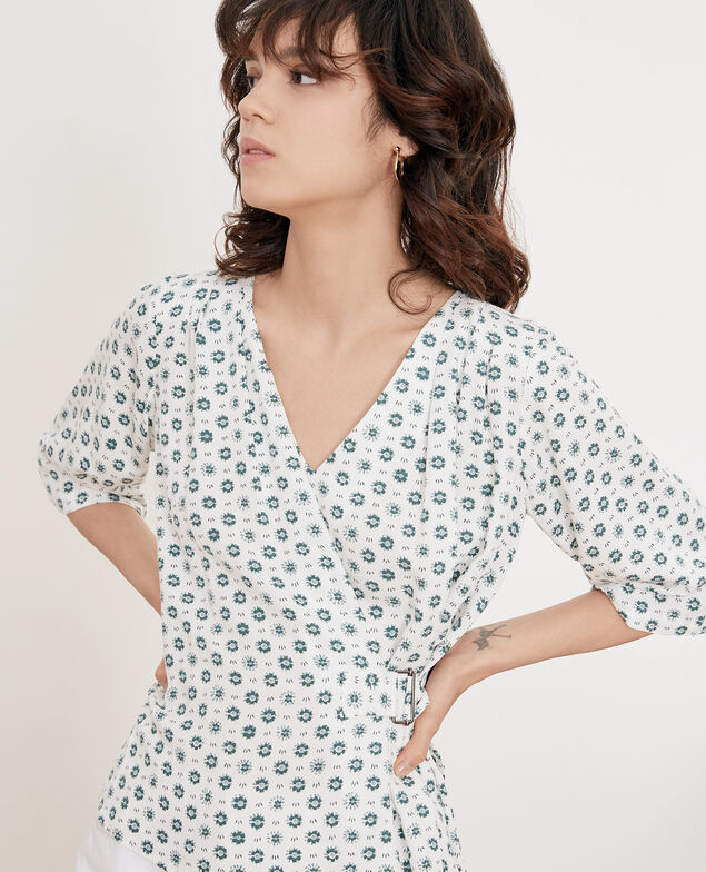 Blusa estampada con lazo Dandelion kaolin