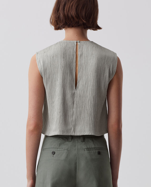 Top sin mangas con textura J050 shadow gray