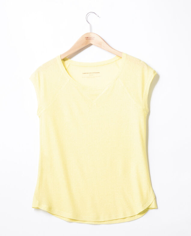 Camiseta irisada con lino Lemonade