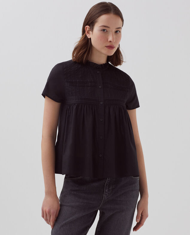 Blusa de manga corta H091 black beauty