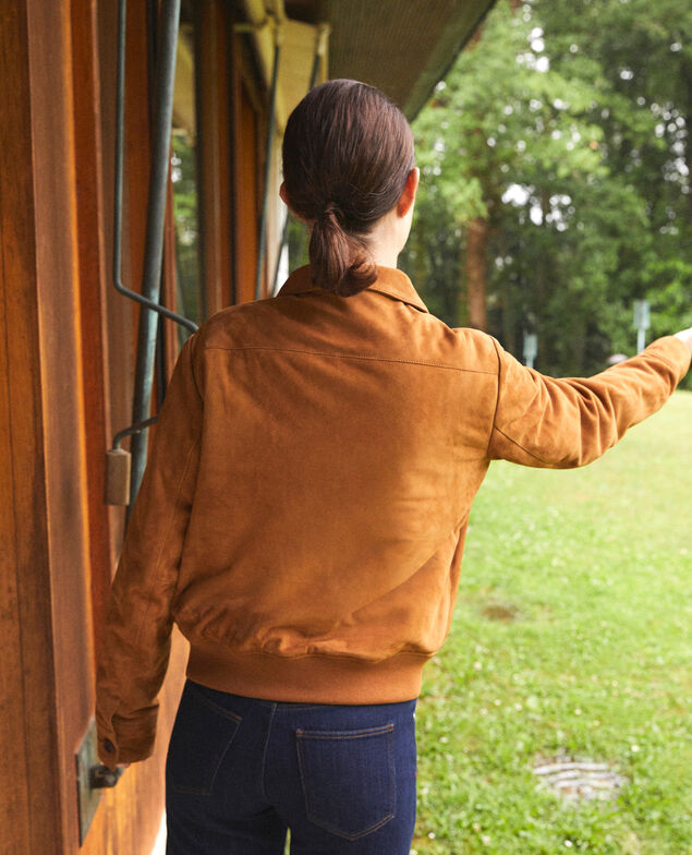 Chaqueta de ante Amarillo